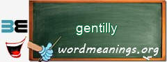 WordMeaning blackboard for gentilly